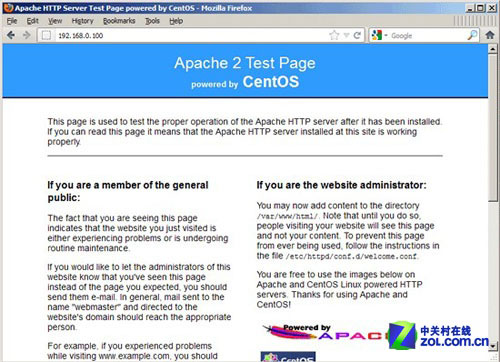 apache测试页面
